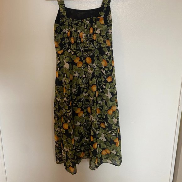 NWOT Midi Garden Party Dress with Slit - Picture 2 of 3